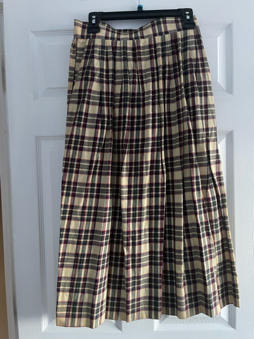 Vintage Alcott & Andrews Plaid Pleated Long Skirt Size 12